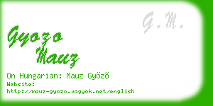 gyozo mauz business card
